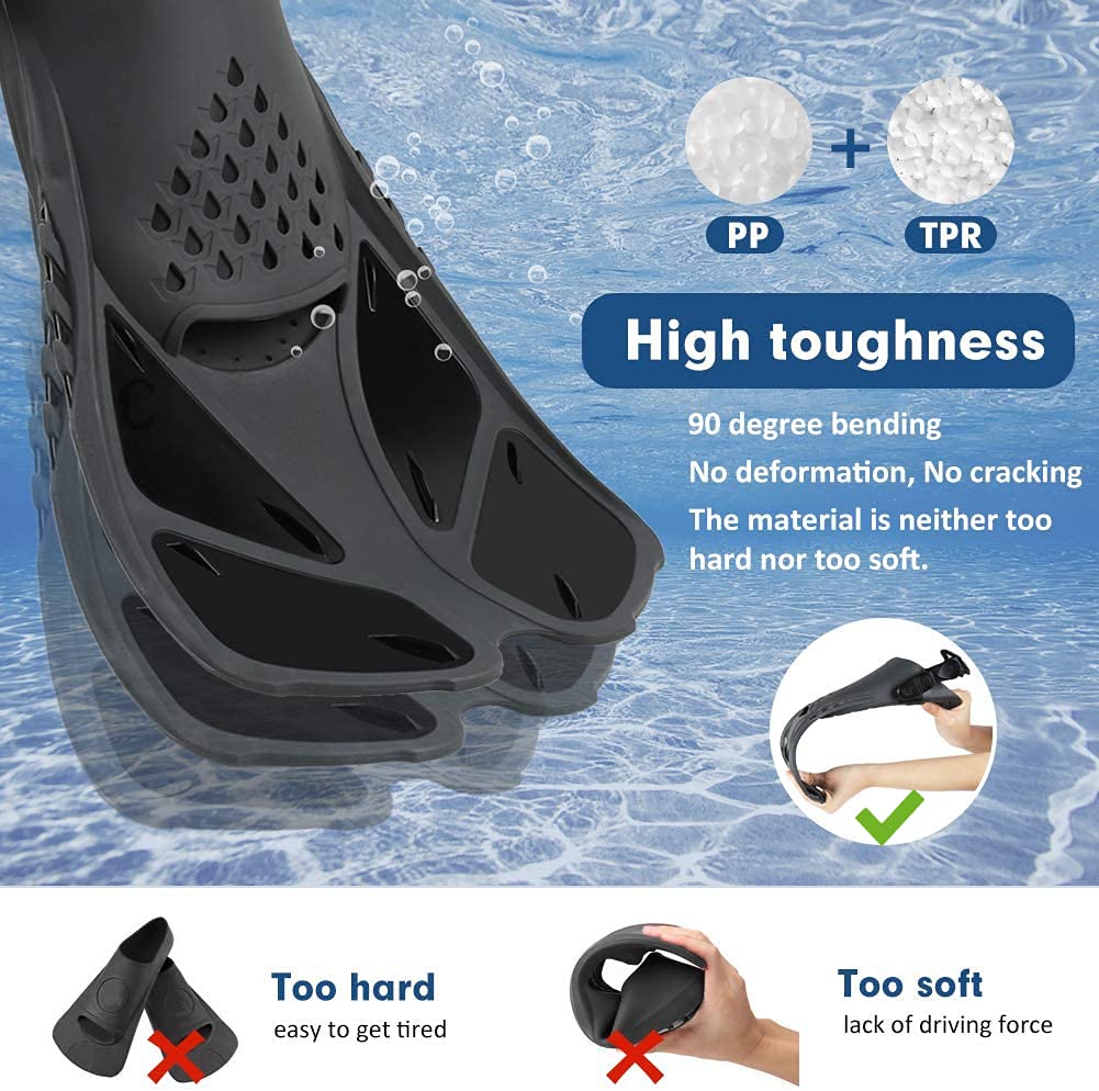 Swim Fins with Adjustable Buckles