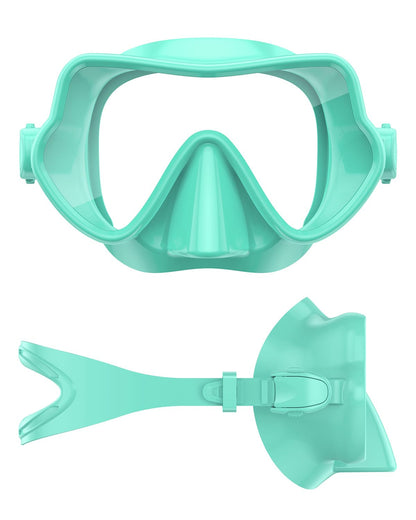 Full Silicone Swimming Goggles with Nose Cover