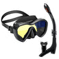 Anti-Fog Panoramic View Snorkel Mask and Anti-Leak Dry Snorkel Tube