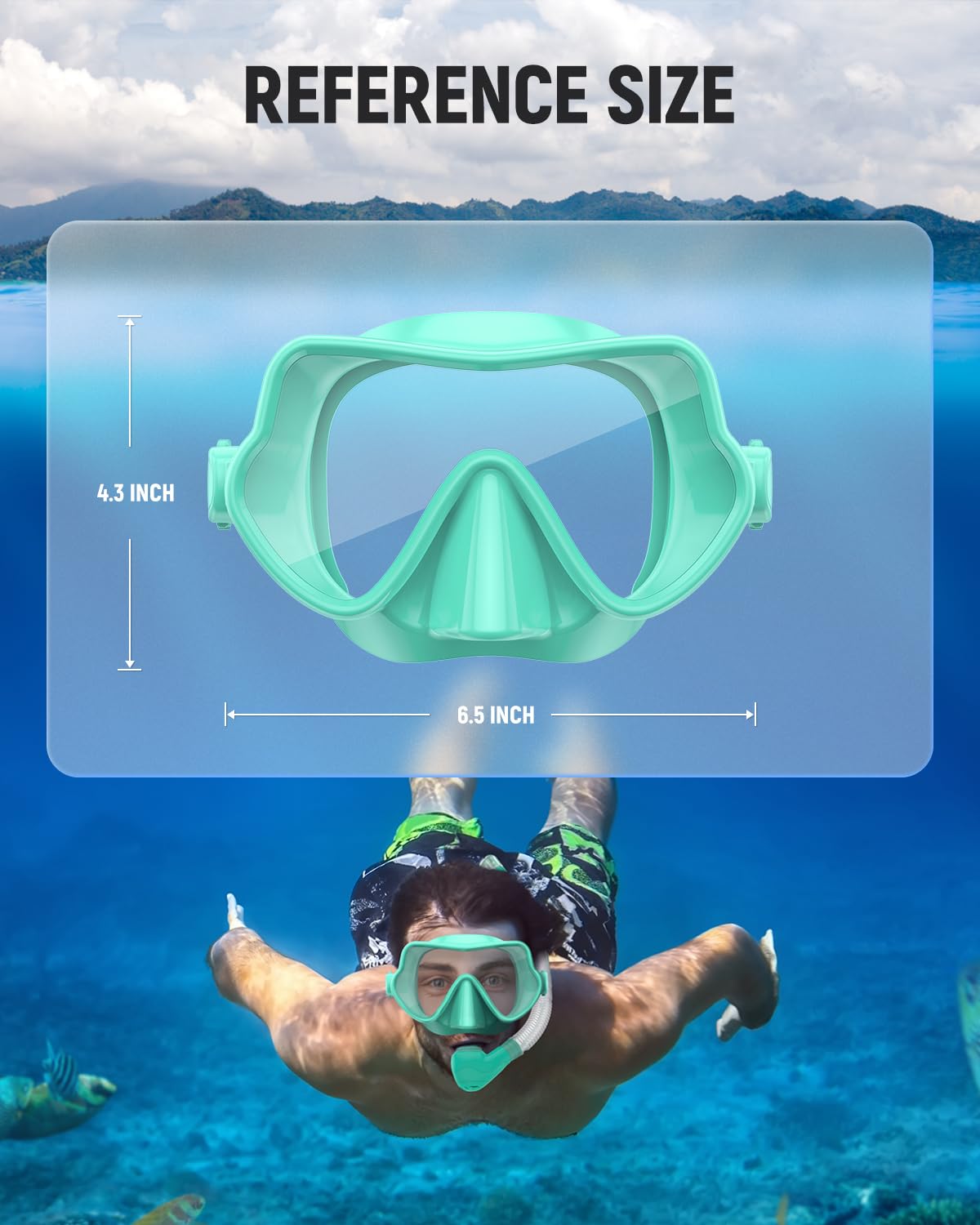 Full Silicone Swimming Goggles with Nose Cover