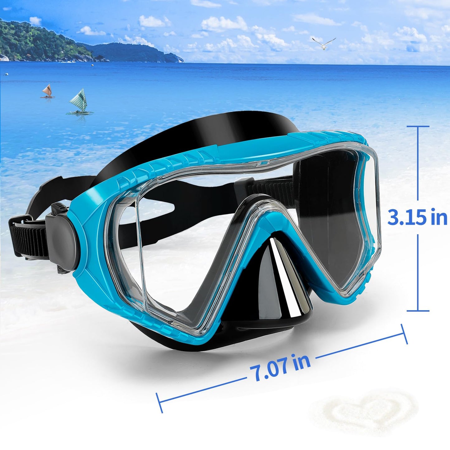 Diving Mask for Adults, Waterproof Silicone Nose Cover