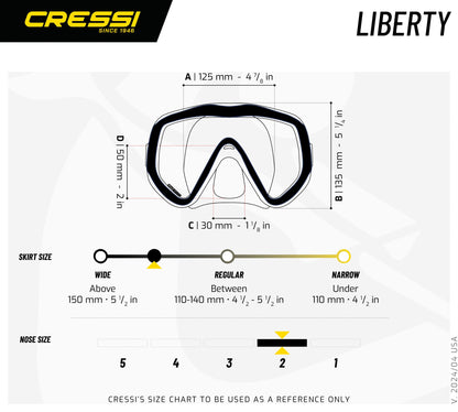 Liberty Mono-Lens Diving Mask