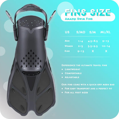 Swim Fins, Travel Size