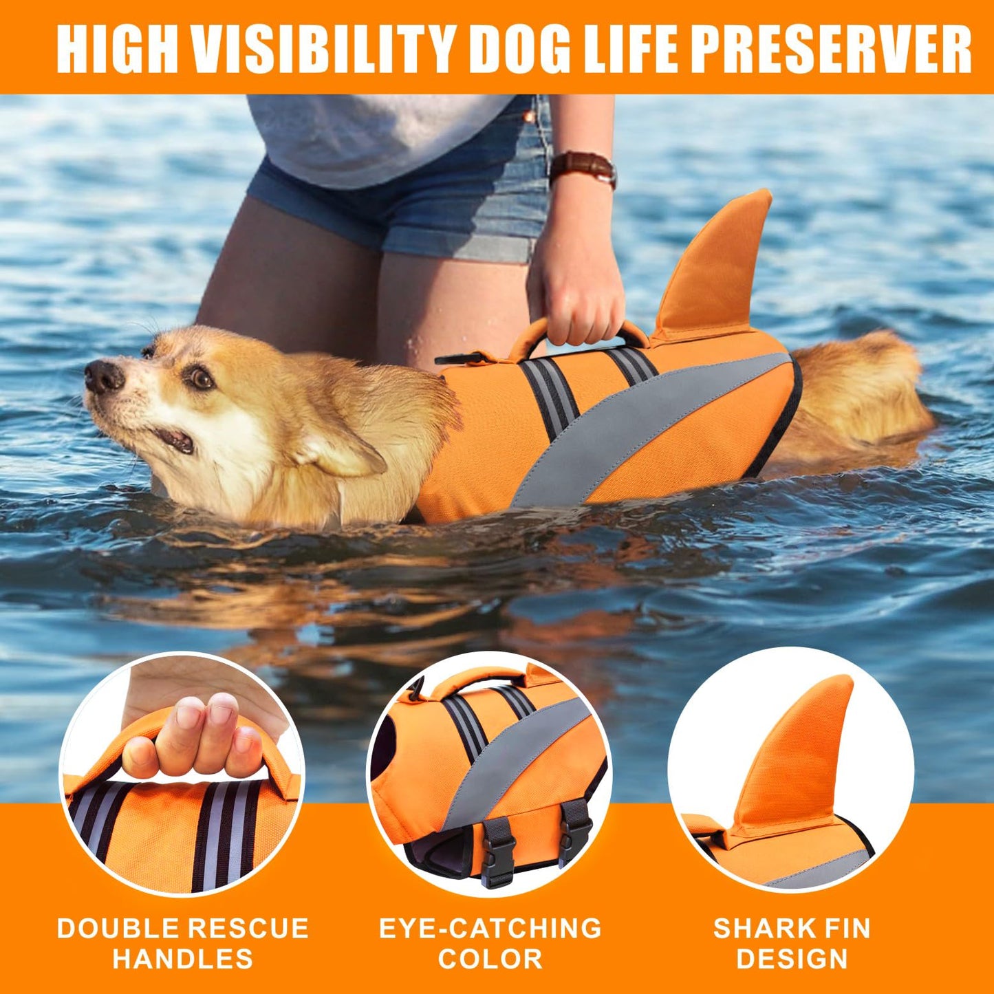 Dog Life Jacket High Flotation