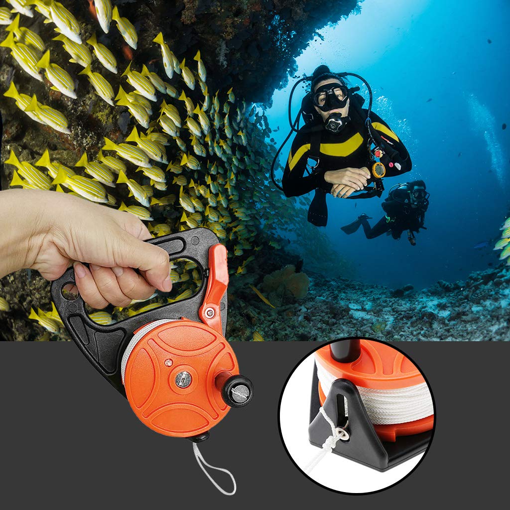 Compact 150ft Scuba Dive Reel Kayak Anchor