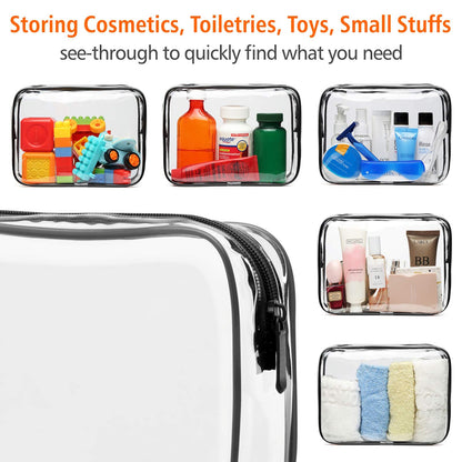 Travel Makeup Cosmetic Bag for Women, 3 Pack