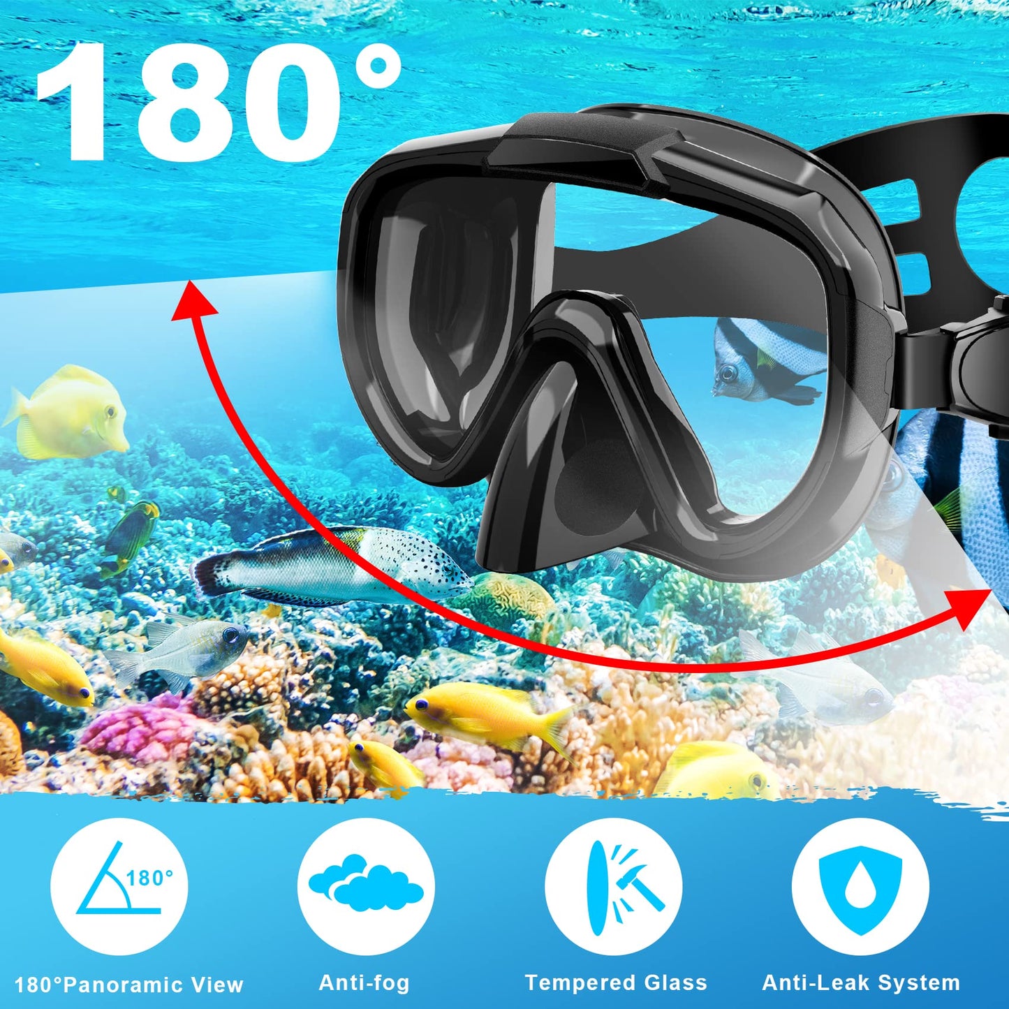 Adults Adjustable Snorkeling Set