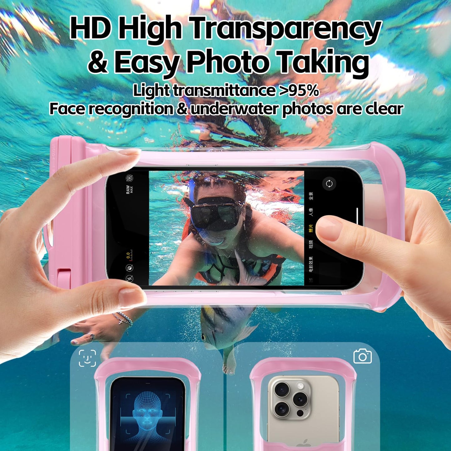 2PCS Waterproof Phone Pouch