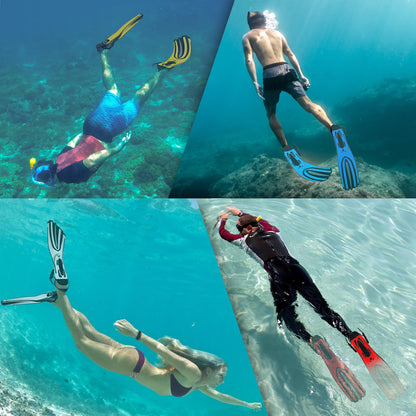 Aletas de buceo largas de silicona