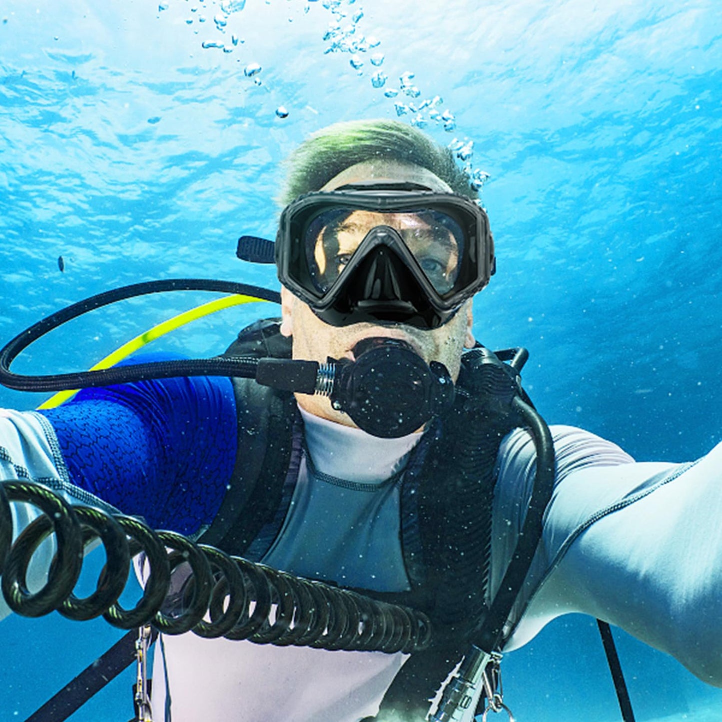 Máscara de buceo, máscara de snorkel Pano de 3 ventanas