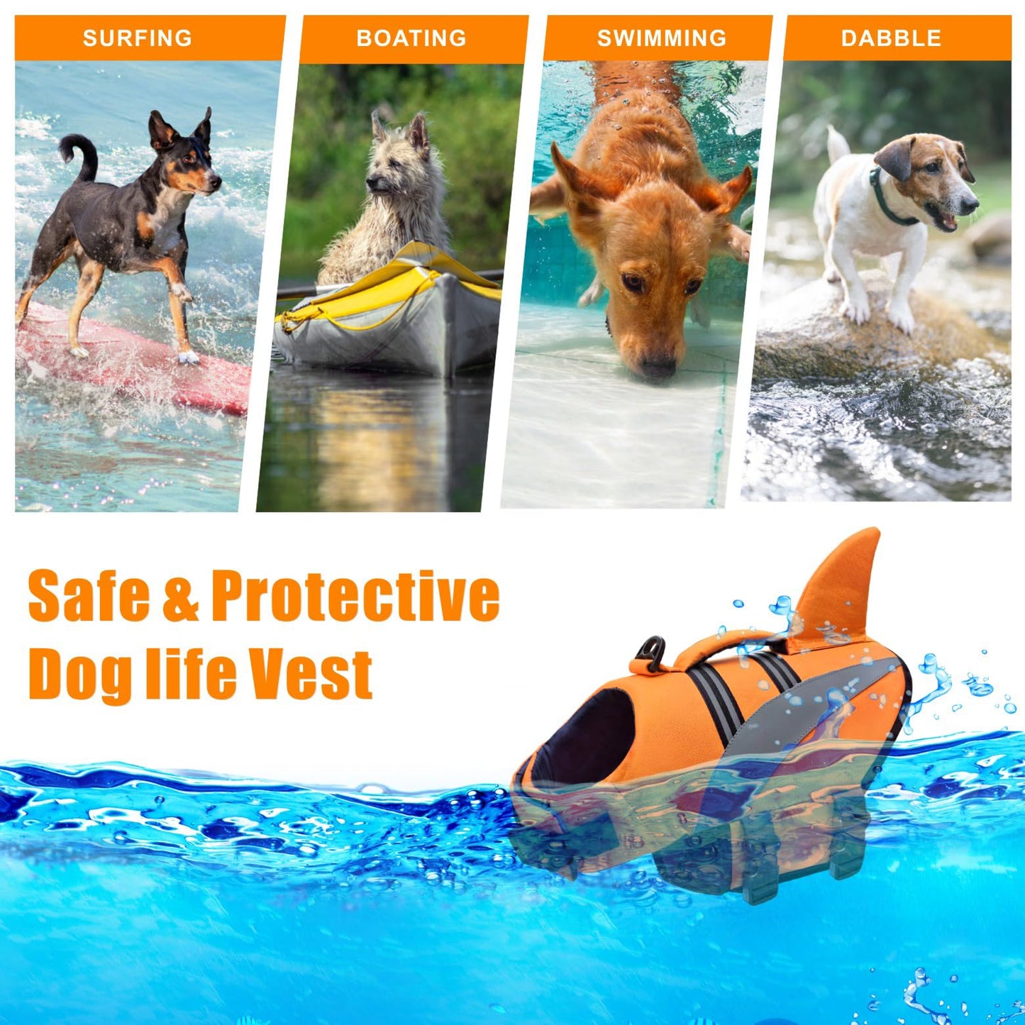 Dog Life Jacket High Flotation